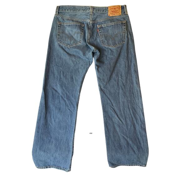 Levi’s Men Jeans 501 size W36 x L30 Blue Mid Rise Straight Leg Button-Fly - Picture 11 of 11